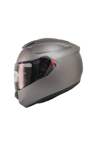Free M CE Sertifikalı Güneş Vizörlü Full Face Motosiklet Kaskı Gri