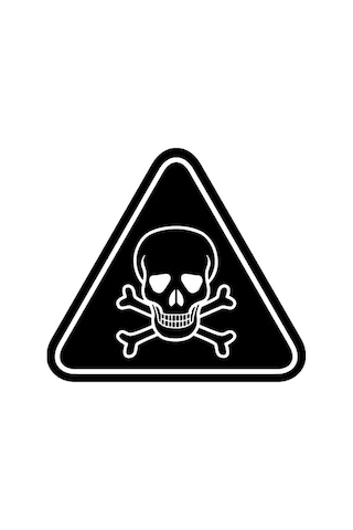 Ölüm Tehlikesi Sticker-miyrem Oto-motor-laptop-duvar-dekor 14 X 15 Cm