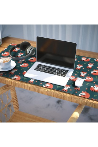 Fox Büyük Oyun Mouse Pad 35.4x15.7 Inch,kaymaz Kauçukmasaüstü, Dizüstü Ve Kablosuz Fare İçin-a10