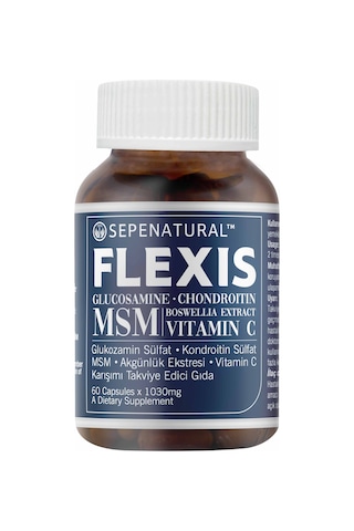 Sepe Natural Flexis Glukozamin Kondroitin MSM Boswellia Akgünlük Vitamin C Kompleks 60 Kapsül x 1030 MG