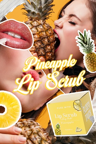 Glossy Touch Dudak Peelingi Ananas Aromalı Pürüzsüz Ve Işıltılı Dudak Peelingi 25 Gr