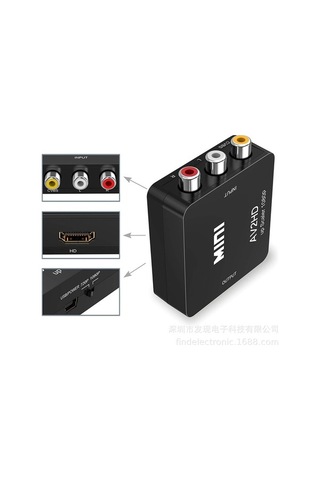 Yüksek Kaliteli Mini Av-hdmı Dönüştürücü - 1080p Hd Video