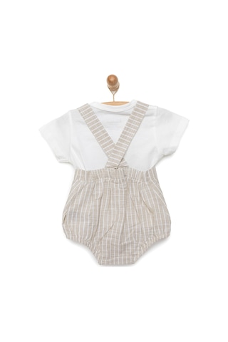 Bebbek Yenidoğan Şort Salopet-tshirt Erkek Bebek 24ybbeeslp008 Bej 24YBBEESLP008_Bej