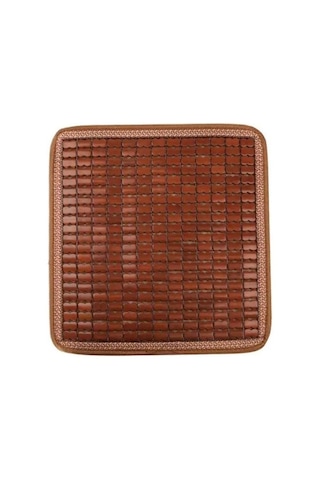 Polham 43x43 Cm Terletmez Bambu Koltuk Minderi, Oto Koltuk, Ofis Koltuğu İçin Terlezmez Yapışmaz Minder