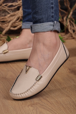 Vojo Victoria Rahat Taban Günlük Kadın Babet Ayakkabı 6 Renk 267800000910 15 Krem