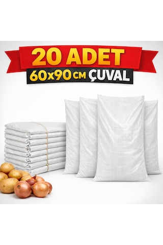 60 90 Cm Çuval 20 Adet Çok Amaçlı