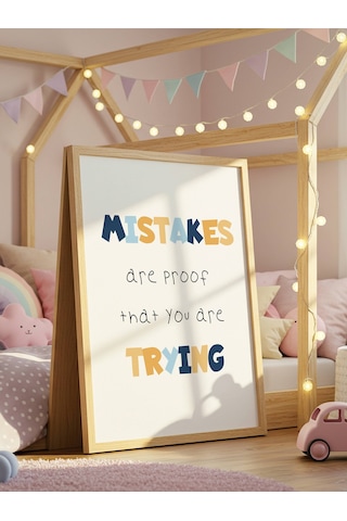 Mistakes Trying Dijital Baskı Poster V3 Çerçevesiz