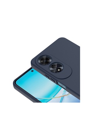 Oppo A60 Kılıf Mara Lansman İç Yüzeyi Kadife Kılıf Lacivert