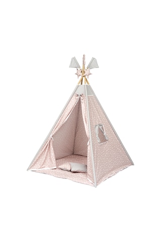 Exorbaby Xl Büyük Boy Ahşap Ve Pamuklu Oyun Çadırı , Oyun Evi Pembe