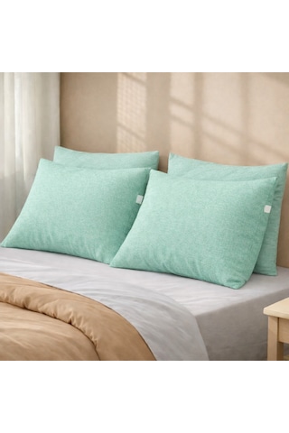 4'lü Pamuklu 50x70 Yastık Kılıfı Yeşil