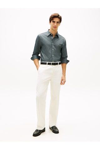 Tommy Hilfiger Performance Pıque Oxford Erkek Mavi Uk Gömlek - Mw0mw41781