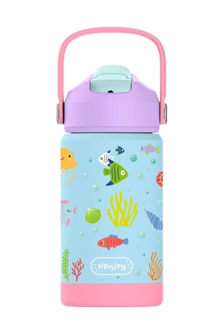 Sipnjoy - Flipsip Çocuk Su Termosu 360 Ml - Ocean Whisper