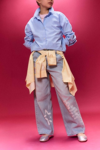 Defacto Baggy Fıt Jean Pantolon Kız Çocuk H0385a826smnm39 Mavi-nm39