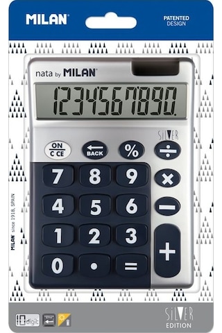 Mılan 159906slbbl Sılver 10 Hane Mavi Hesap Makinesi Blıster Mavi