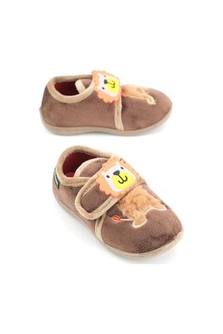 Gezer Kışlık Cırtlı Ayarlanabilir Rahat İç Taban Erkek Çocuk Panduf Ayakkabı Ga2kpm.03365.00.z16.k04 Kahverengi