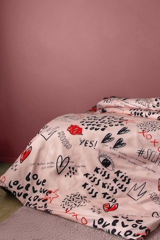 Xoxo 210 Tc 83 Tel Dijital Pamuk Saten Tek Kişilik Nevresim Takımı Çok Renkli