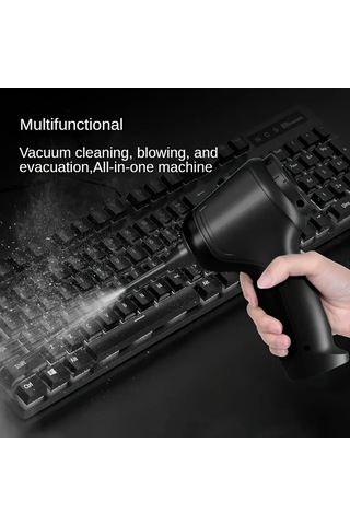 Honeybeeshop Beyaz Gri Kablosuz El Süpürgesi Evde Arabada Kullanılabilir Toz Tüy Kalıntı Çeker Üfler Çok Fonksiyonlu