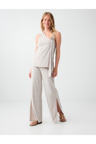 Jimmy Key Jimmy Key Taş Yırtmaçlı Beli Lastikli Örme Pantolon 6sw187482928