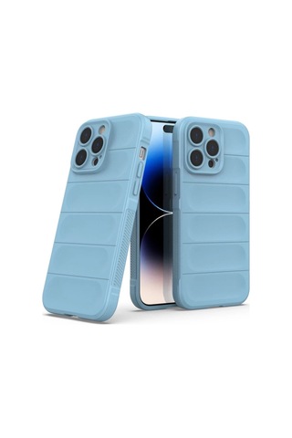 Mepa Apple, Uyumlu iPhone 15 Pro Kılıf Optimum Silikon - Sky Blue Najmaddin standart