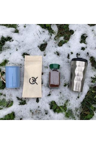 Latnox CoffeeX Drip Portatif Kahve Damıtıcı Katlanır Paslanmaz Çelik Gri