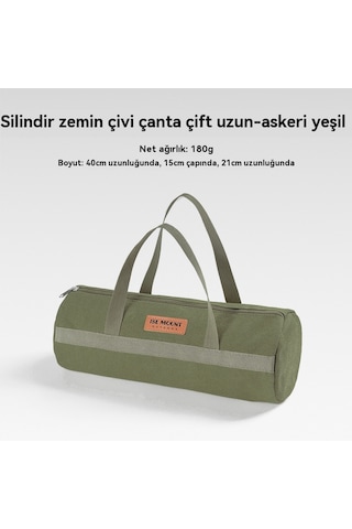 Açık Kamp Aksesuarları Saklama Çantası Çadır Rüzgar Halatı Zemin Tırnak Aracı Saklama Çantası Kamp Taşınabilir Zemin Tırnak Paketi Silindir Çanta 40cm Uzunluk Çift Kalınlık Askeri Yeşil Çok Renkli