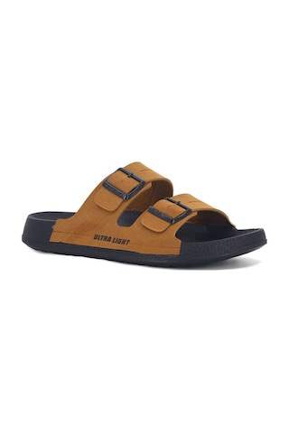 Parmi 26001-26 Çift Tokalı Ultra Light Anatomik Erkek Terlik Taba