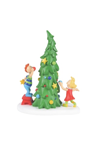 Department 56 Dr. Seuss The Grinch Village Accessories Whoville Noel Ağacı Figürü, 10 Cm, Çok Renkli Diğer