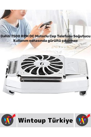 Premium Uzun Ömürlü Hızlı Soğutma Pil Ömrü Uzatan Yarı İletken Kablolu Pratik Telefon Soğutucu Fan