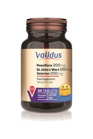Passiflora + Valerian + Lavander + Camomille + St. John's Wort + Melissa 30 Tablets
