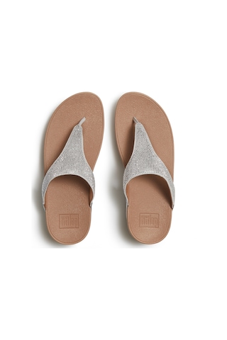 D63 Steeled Silver Sandalet Kadın Ec5-d63 Fitflop Lulu Toe Post - Hotfıx Gri