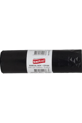 Koroplast Eko Endüstriyel Çöp Poşeti Hantal Boy 100 X 150 Cm 10 Adet - Siyah