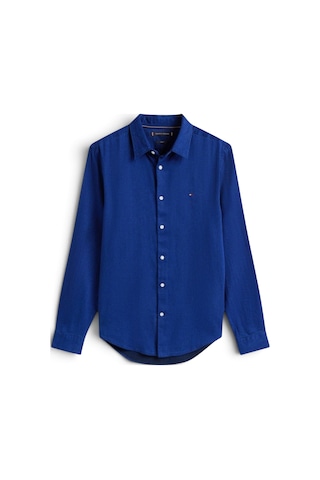 Tommy Hilfiger Sateen Indıgo Sf Shırt Erkek Mavi Gömlek - Mw0mw40498