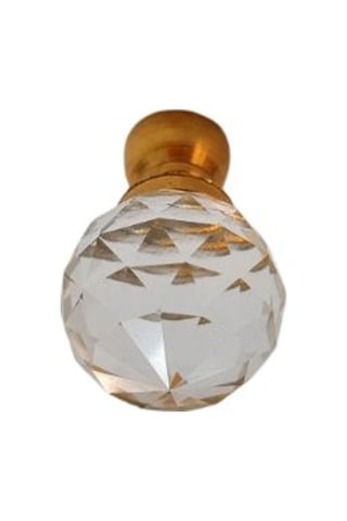 Kristal Tekli Gold Ayak 10 Mm Kulp / 6 Adet Altın