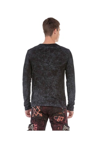 Cipo & Baxx CL472 Desenli Siyah Sweatshirt Siyah