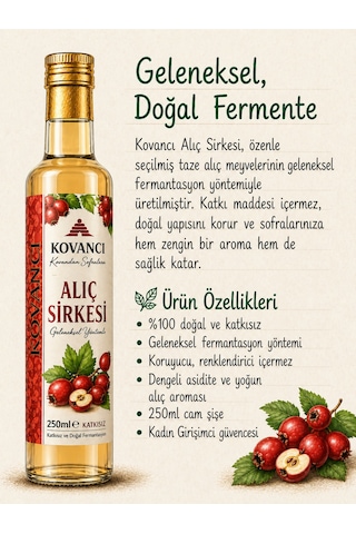 Elma & Alıç Sirkesi %100 Doğal Katkısız Fermente Sirke Geleneksel Üretim