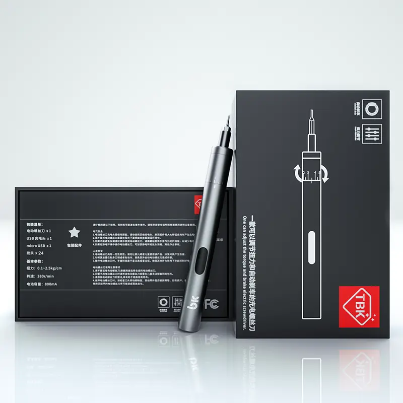 Tbk 008 Ayarlanabilir Torklu Akülü Elektrikli Tornavida 8 Kademeli 2.5 Kgf/cm 24 Uçlu 700mah Hassas Mini Tornavida Seti