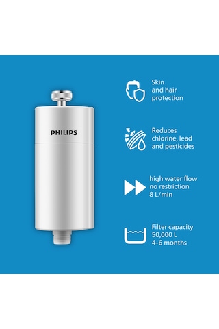 Philips Duş Filtresi Cilt ve Saç Dostu Awp1775wh Fildişi