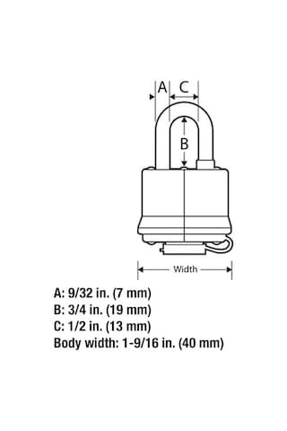 Master Lock 315ka Kapalı Açık Asma Kilit, Anahtarlı, 1 Paket