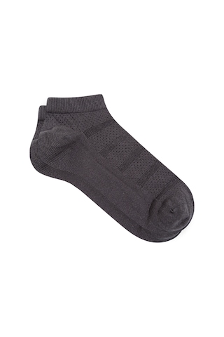 Mavi - Çizgili Gri Patik Çorap 092043-25817 Gri (426941892) Gri