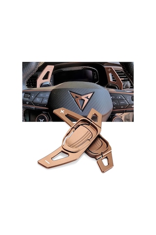 Cupra Formentor F1 Kulakçık Bronz Vites Pedalı Shifter Metal Kahverengi