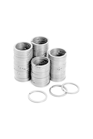 30 Adet Gümüş Renk 3 Cm Metal Anahtarlık Halkası