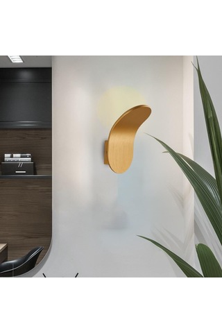 Homyl 5w Led Duvar Apliği Fırçalanmış Alüminyum Altın Altın
