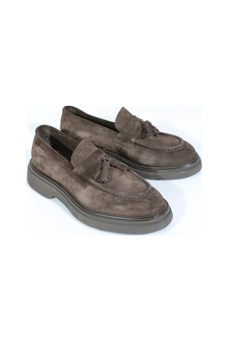 Dgn 2136 Erkek Loafer Ayakkabi Kahve Süet