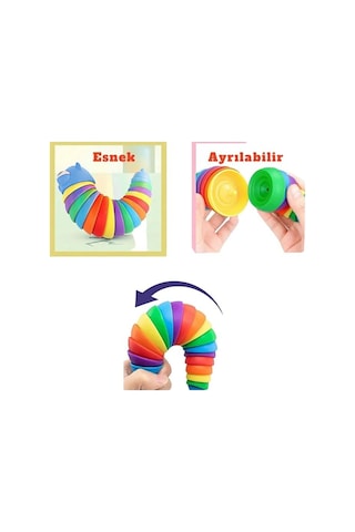 Oyuncak Sevimli Tırtıl Eğitici Sök Tak Tırtıl 20 Cm
