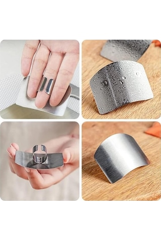 2024 Yeni Paslanmaz Çelik Parmak Koruyucu, Mutfak Kesme Doğrama Aleti, 2 Adet Diğer