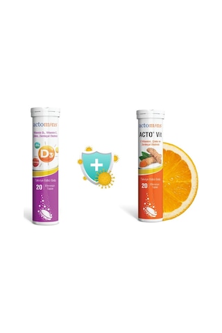 Actomins Acto Vit 20 Efervesan Tablet + Vitamin D3 20 Efervesan Tablet