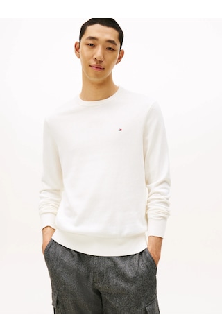 Tommy Hilfiger Pıma Org Ctn Cashmere Crew Neck Erkek Sarı Kazak - Mw0mw28046