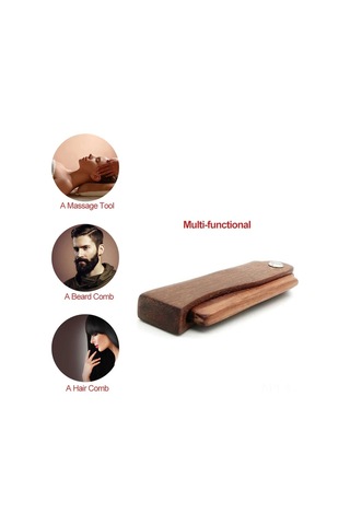 Vkemall Taşınabilir Ahşap Katlanır Saç Ve Sakal Tarak - Fh-241, Masaj Ve Bakım İçin Pratik Çözüm