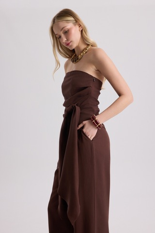 Mai Collection Mai Studios Co. Mila Bordo Bluz Pantolon Takım Bordo