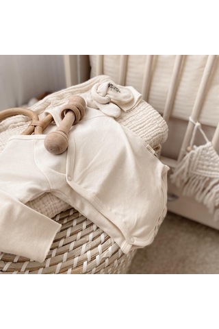 Naturaborn Naturaborn Gots Organik Sertifikalı Bebek Kimono Yaka Body Pudra
